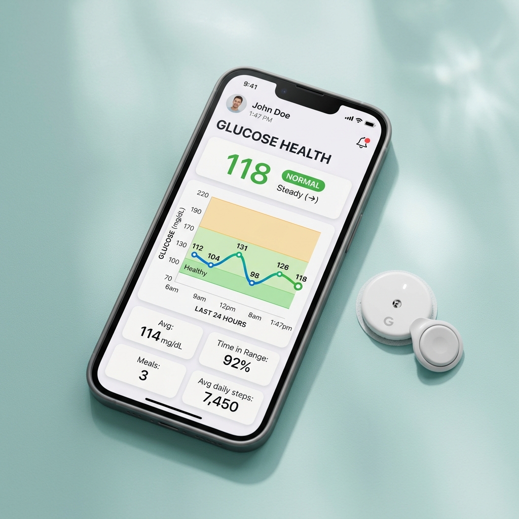 CGM device phone integration